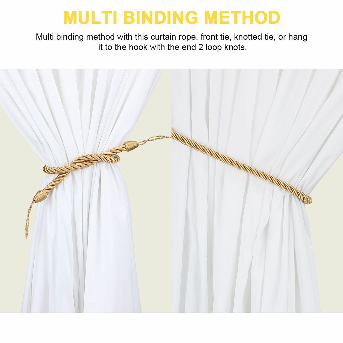 Lot Curtain Rope Tie Backs Window Tiebacks Living Room Bedroom Home Ornament