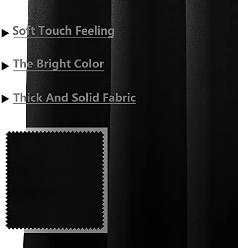 out Curtain for Bedroom Curtains for Bathroom 45 42″W x 45″L (Pack of 1) Black