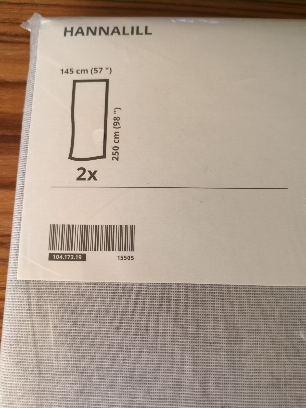 IKEA HANNALILL Curtain Panels 104.173.19 Light Gray 57″x98″ Each Panel
