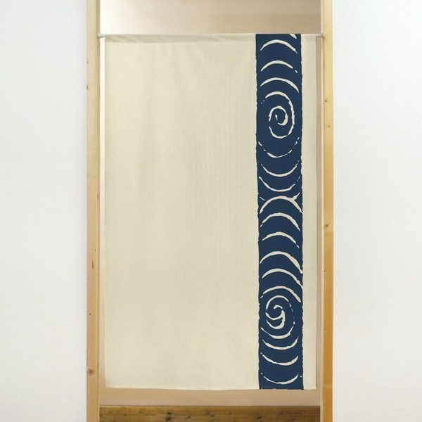 MADE IN JAPAN Noren – Traditional Water Pattern Doorway Curtain White Home Decor