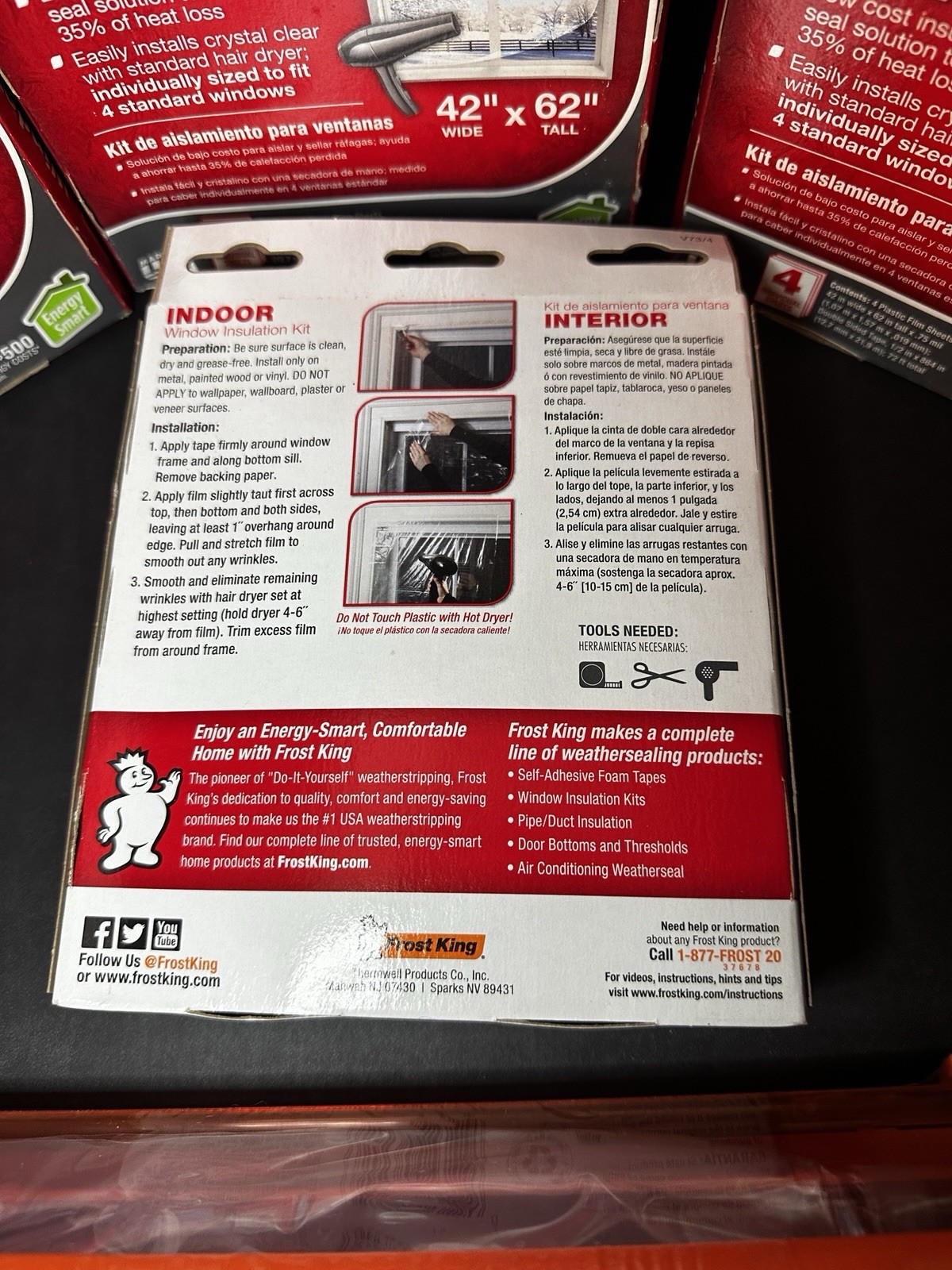 NEW 4×4-PACK &1 X Roll Interior Indoor Window Insulation For Winter