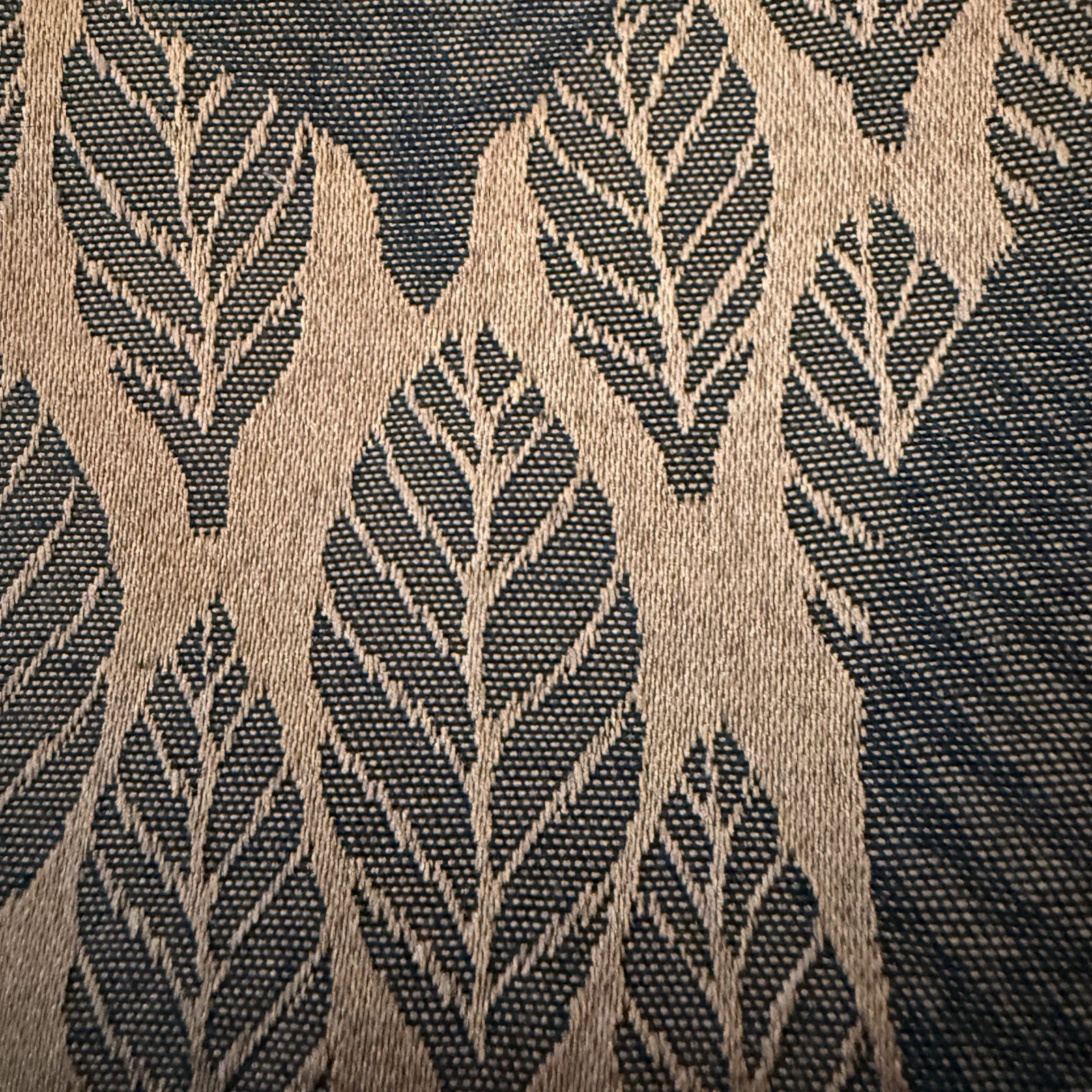 VTG Heavy Jacquard Brown Bronze Leaf Curtain Panels Lined Blackout SET 50×92 Ea