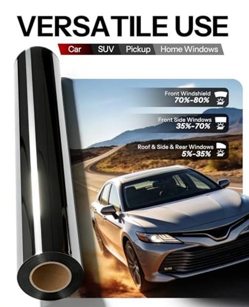 35% VLT Ceramic Car Window Tint Film Roll, High Heat 20 in x 20 ft 35% Vlt