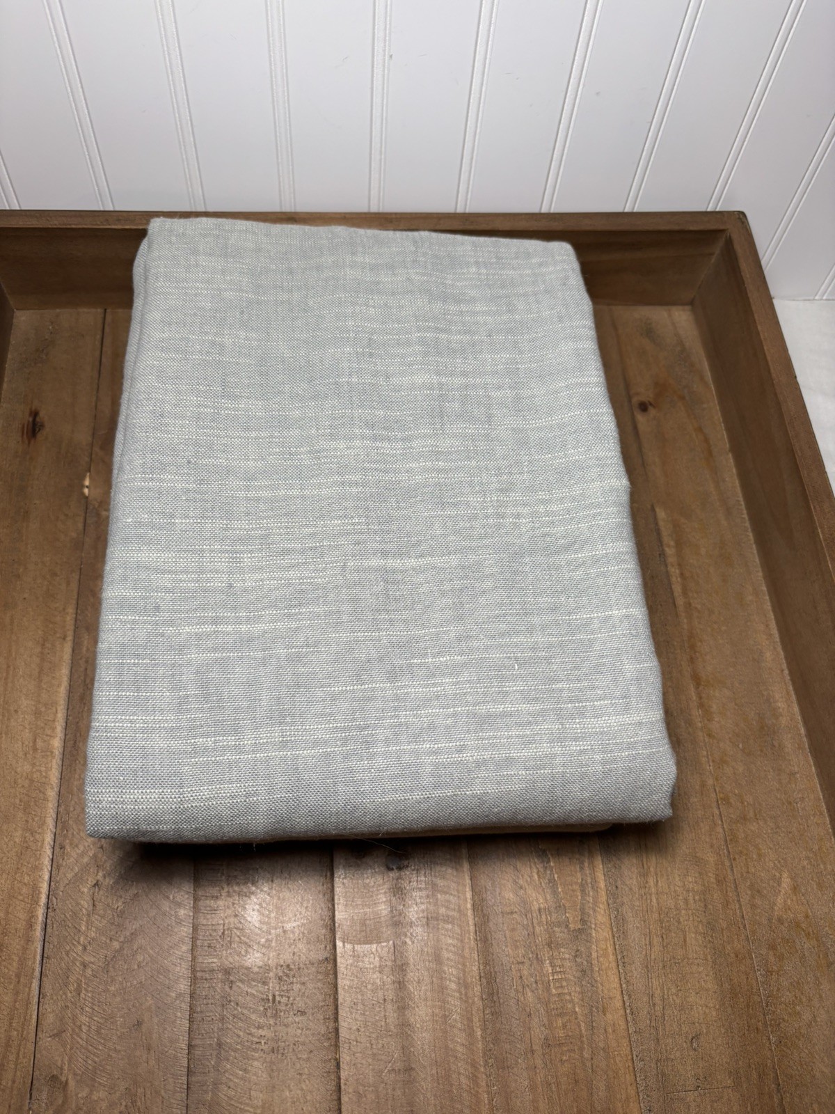 Pottery Barn Emery Linen Blackout Curtain ~ 50” x 96” ~ Mineral Blue ~ Read