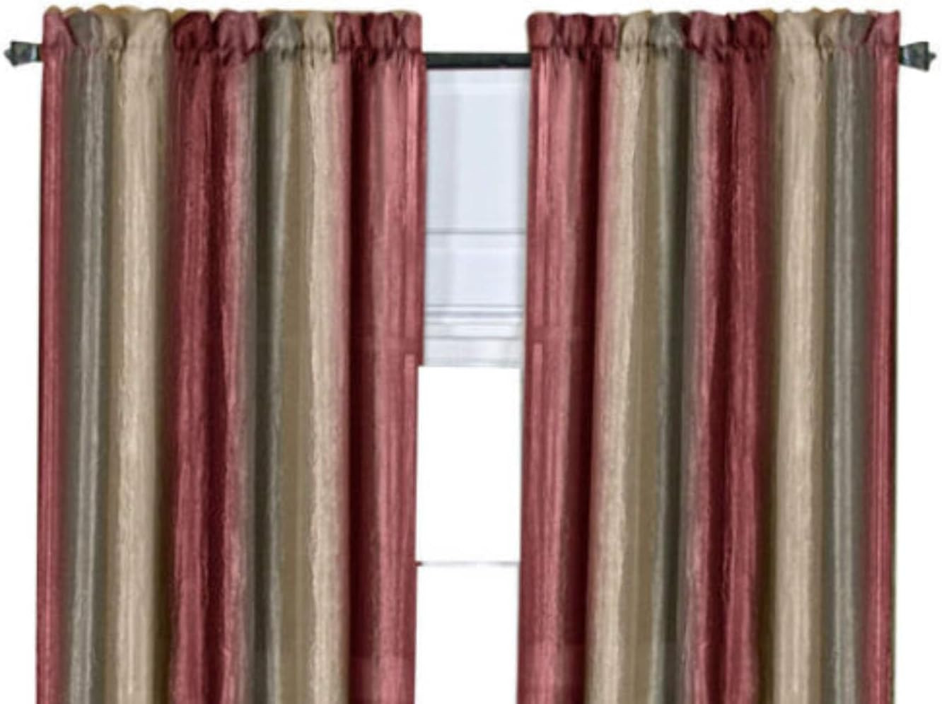 Ombre Panel Light Filtering Semi-Sheer Window Curtain – 84 Inch Length, 50 Inch