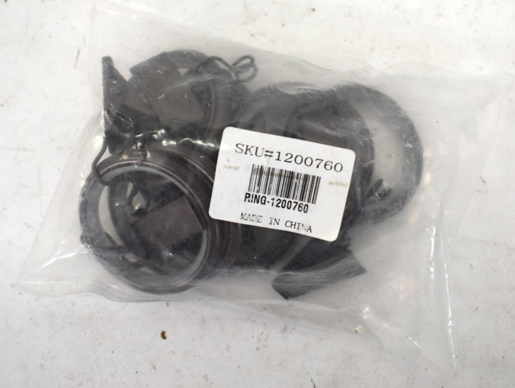 Lot of 8 Quiet Smooth Drapery Eyelet Curtain Rod Rings Oil Rubbed Bronze 1.25″