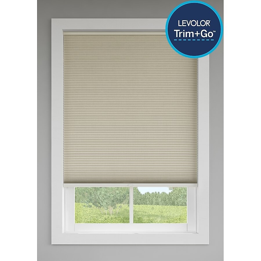 LEVOLOR 24-in x 72-in Sand Room Darkening Cordless Cellular Shade