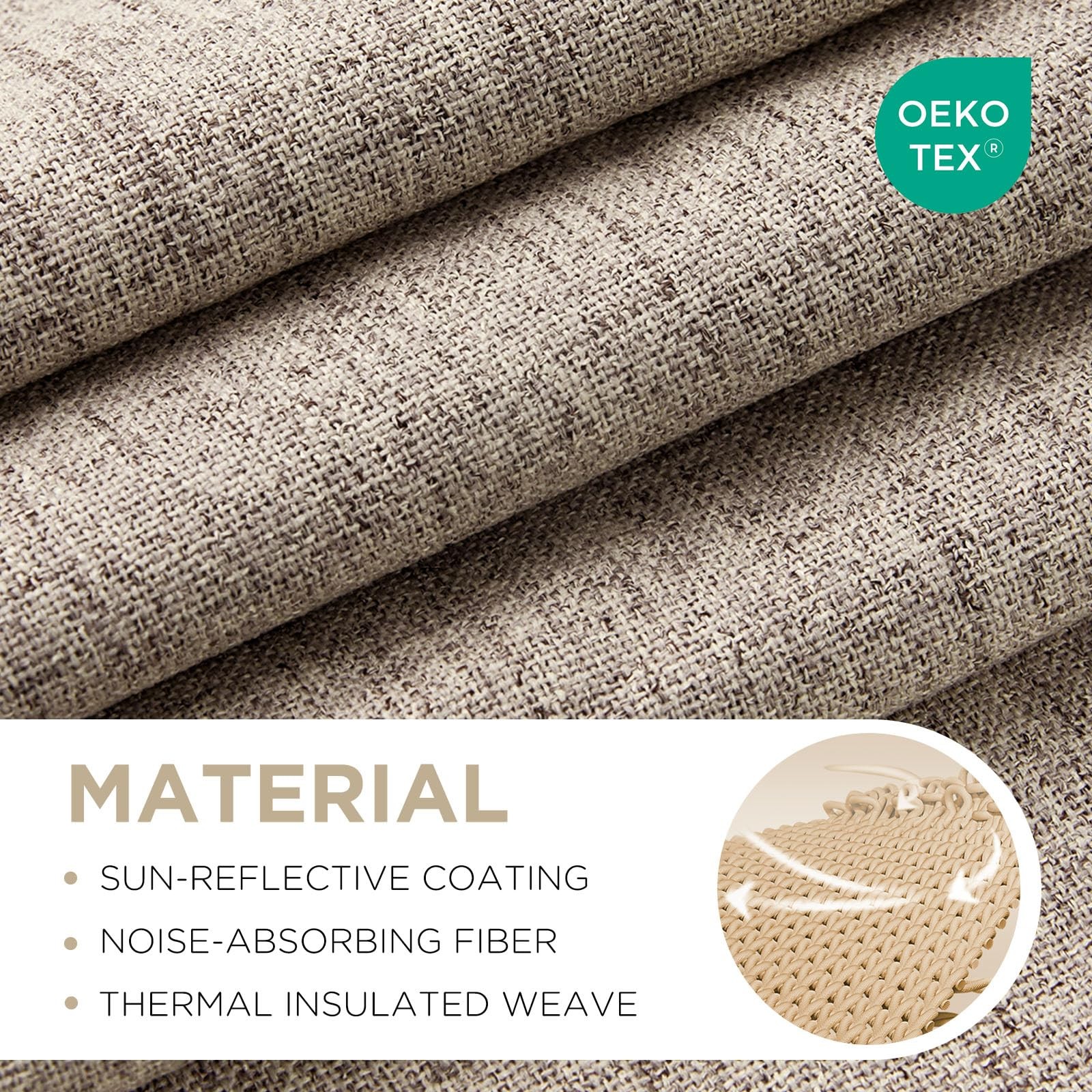 Joydeco Blackout Curtains For – 84 Inch Long 100 Light Blocking 2 Panels