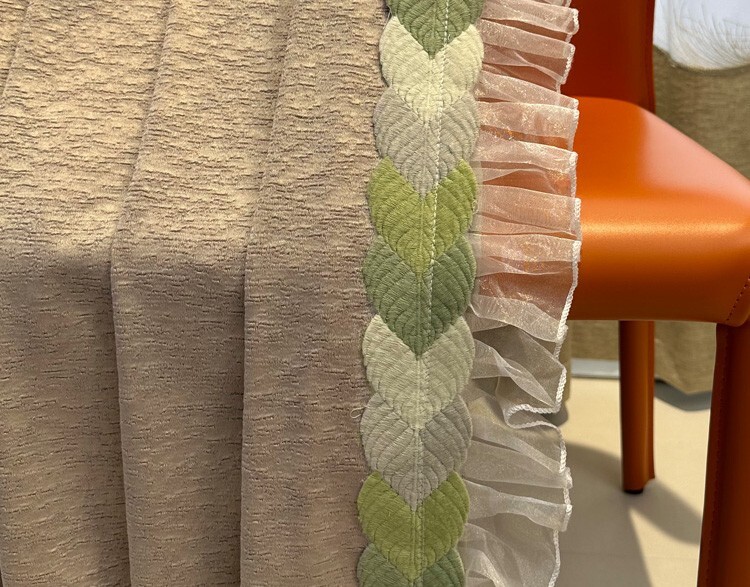 Custom Simplicity window Embroidery cloth lace curtain valance tulle M1705