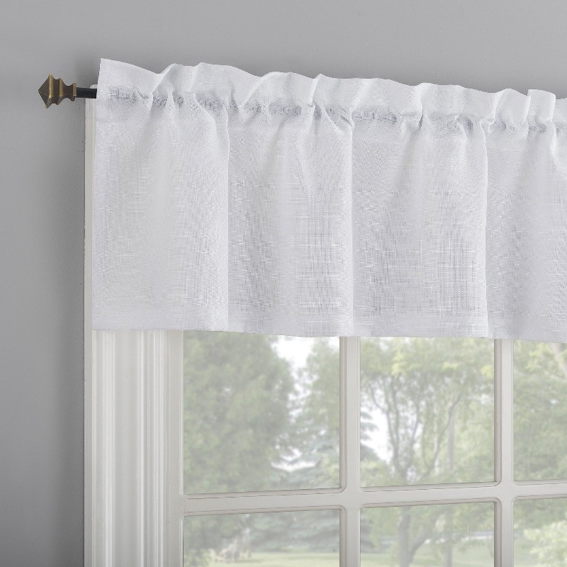 Semi Sheer Tier and Valance Set Navy 56 Inch Wide 36 Inch Long Textured Cafe