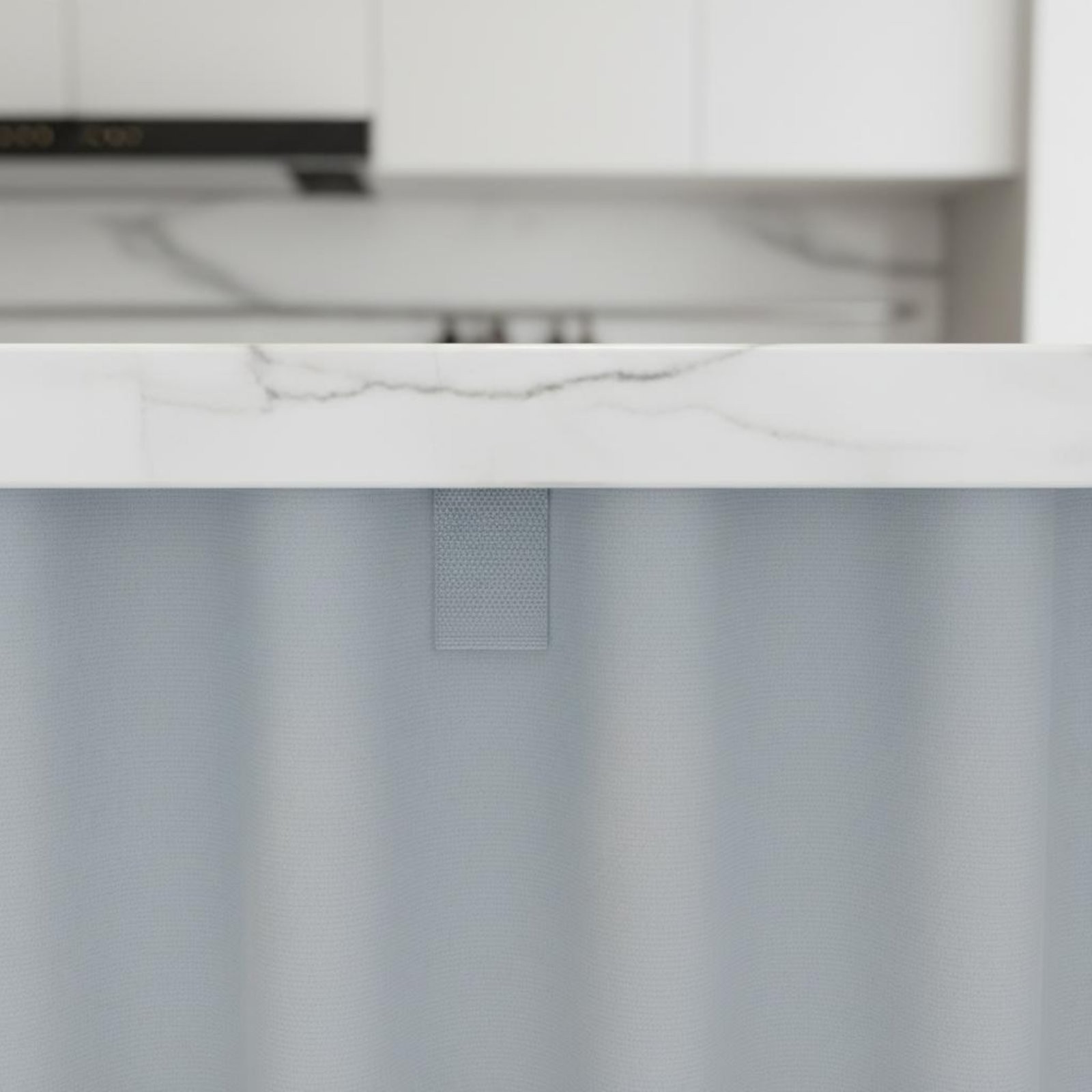 Hook and Loop Cabinet Curtain Solid Color Design Cabinet Curtain Long-Lasting