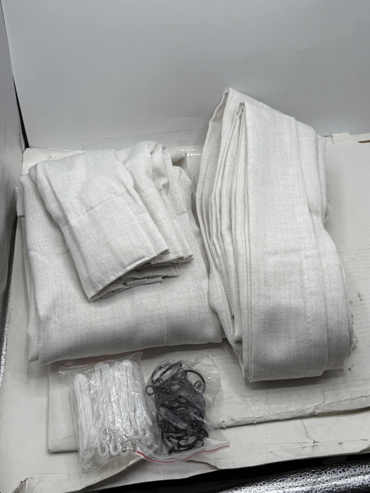 Custom Beige White Lush Decor Viral 95 Inch Curtains 2 Panel Set for Sliding