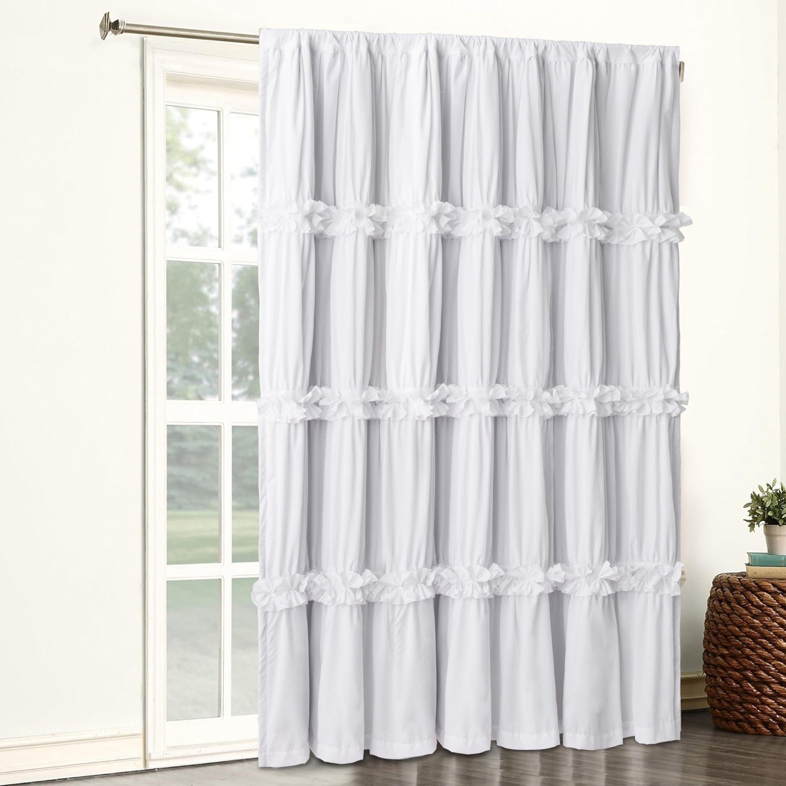 Room Divider Curtains, Boho Ruched Blackout Window Treatments with 3 Rows of …