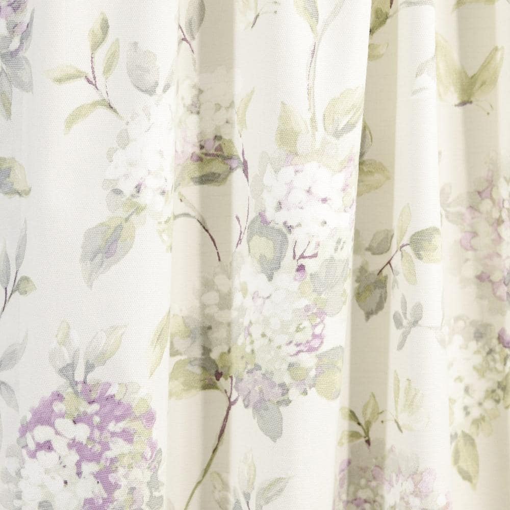 Abigail Lilac Floral Rod Pocket Light Filtering Curtain – 28 In. W X 24 In. L (S