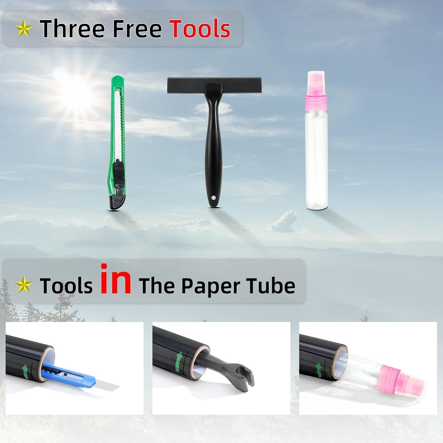 UV Blocking Window Film with Installation Tools