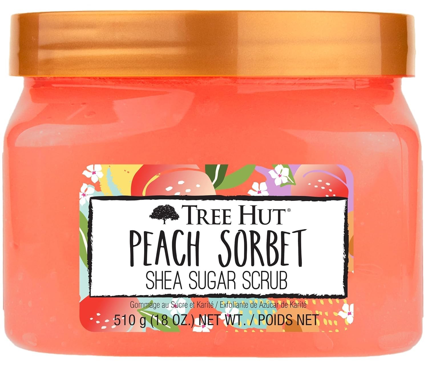 Tree Hut Peach Sorbet Shea Sugar Scrub, 18 Ounce (Pack of 1),