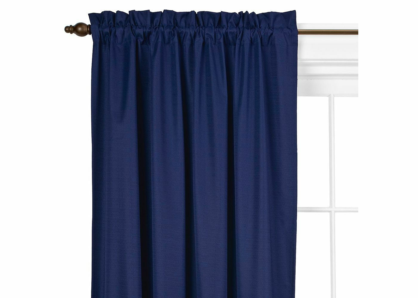 Eclipse Braxton Thermaback Blackout Curtain 1 Panel Rod Pocket 42″ x 63″ Blue
