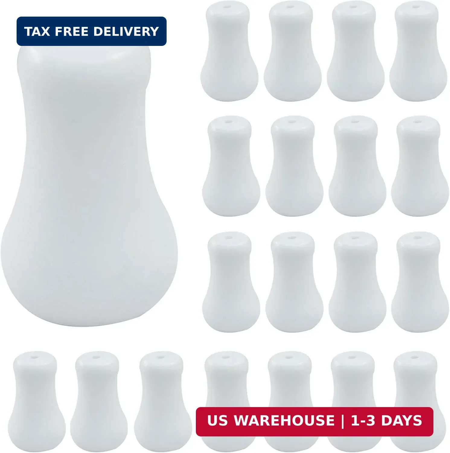 Window Blind Cord Knobs, White, 20 Pack | Plastic Cord Tassel Pulls, For Roman S