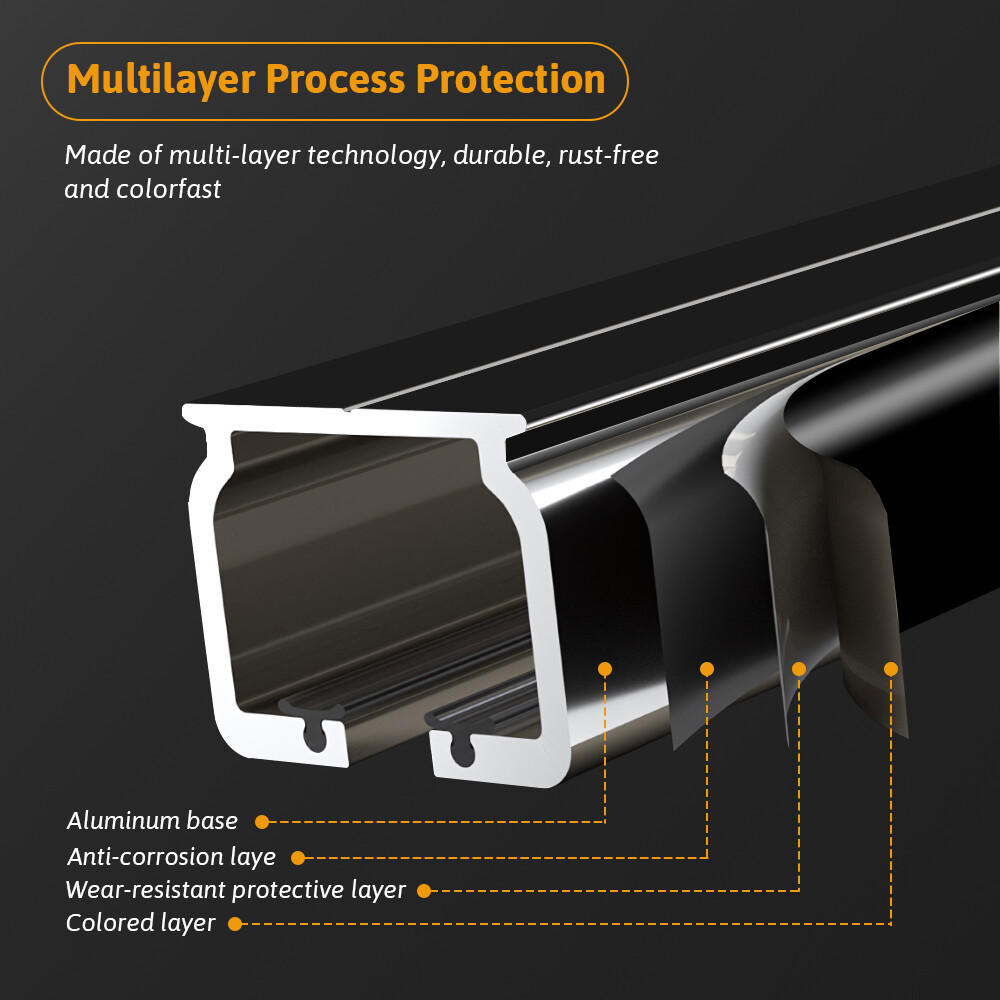 Aluminium Heavy Duty Curtain Track Kit with Hooks 3M Ceiling Mount for Space
