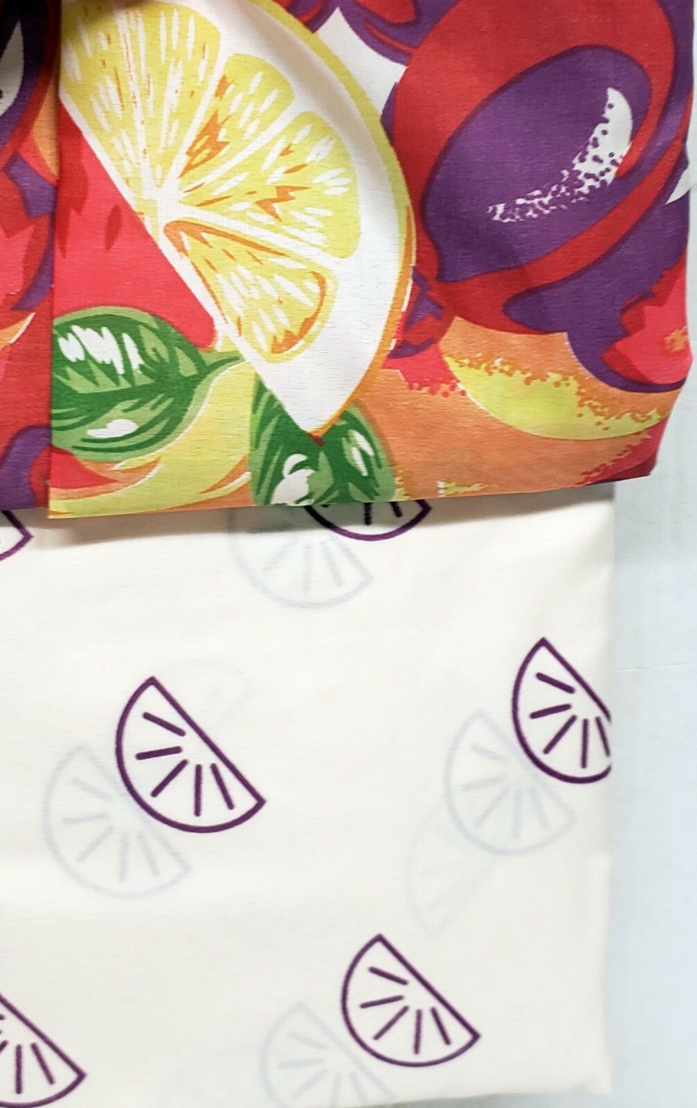3pc. Kitchen Curtains Set:2 Tiers(30″x36″)& Swag(60″x36″)FRUITS,ORANGE PUNCH,EHF