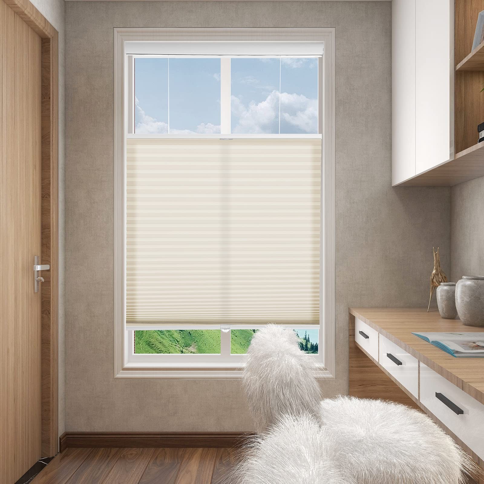 Changshade Top Down Bottom Up Light Filtering Cellular Shades Cordless