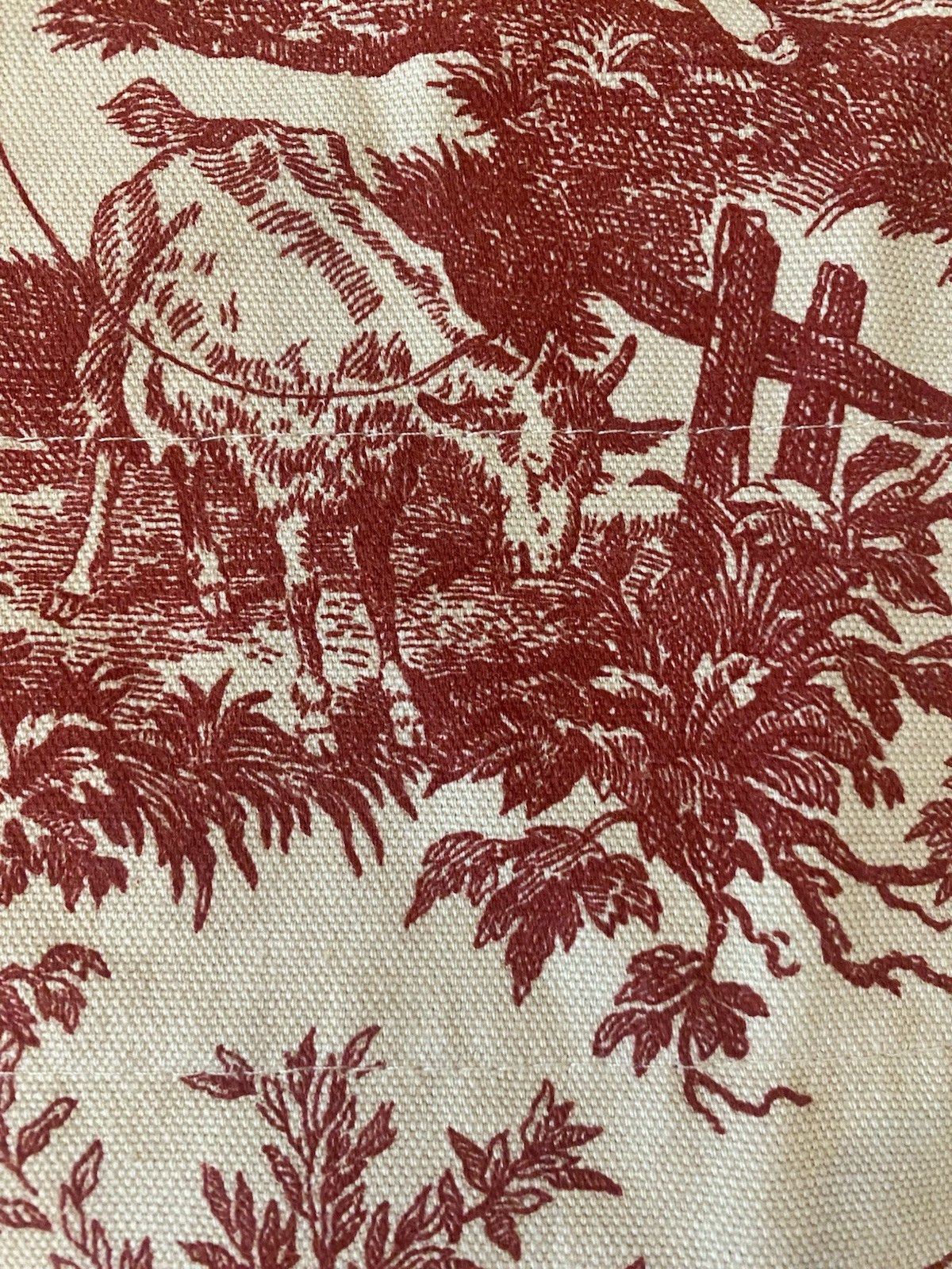 Waverly Red Toile French Country Life Valance Scalloped Layers Red Gingham
