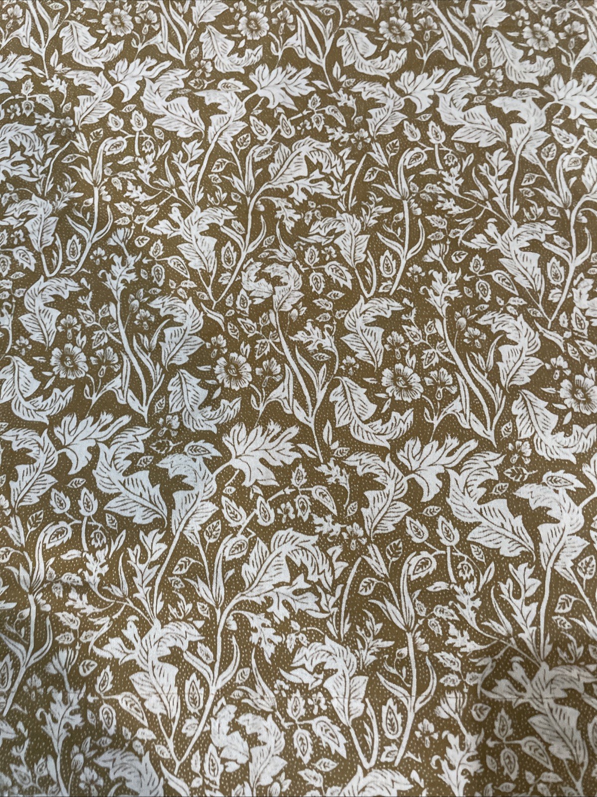 Anthropologie 108 x 50 Hyacinth Curtain Panel Pair Ivory Brown Floral