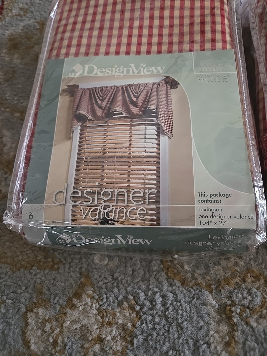 2 Designer Valances By Design View Red Checked Modern Rustic Farmhouse Fringe