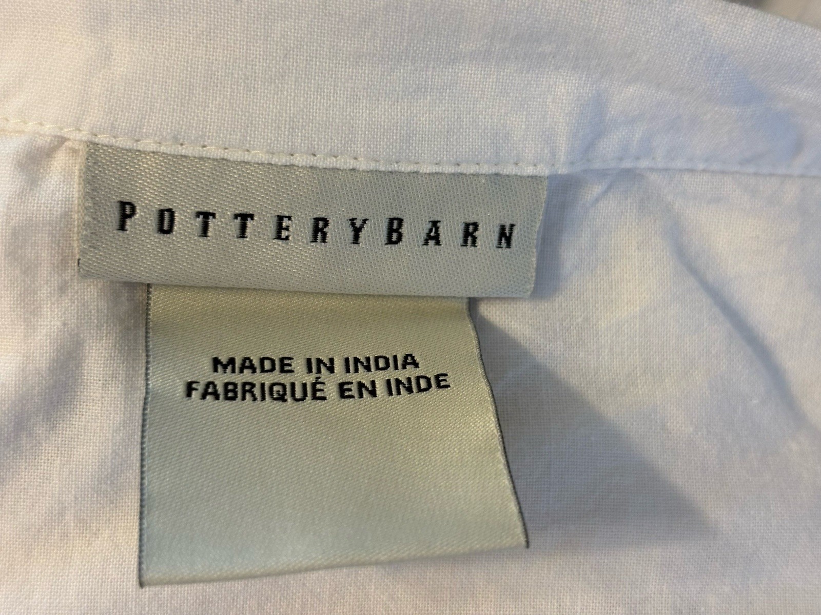 Pottery Barn Single Drapery Panel Ivory Beige Floral Embroidery 50”x84” Upcycle