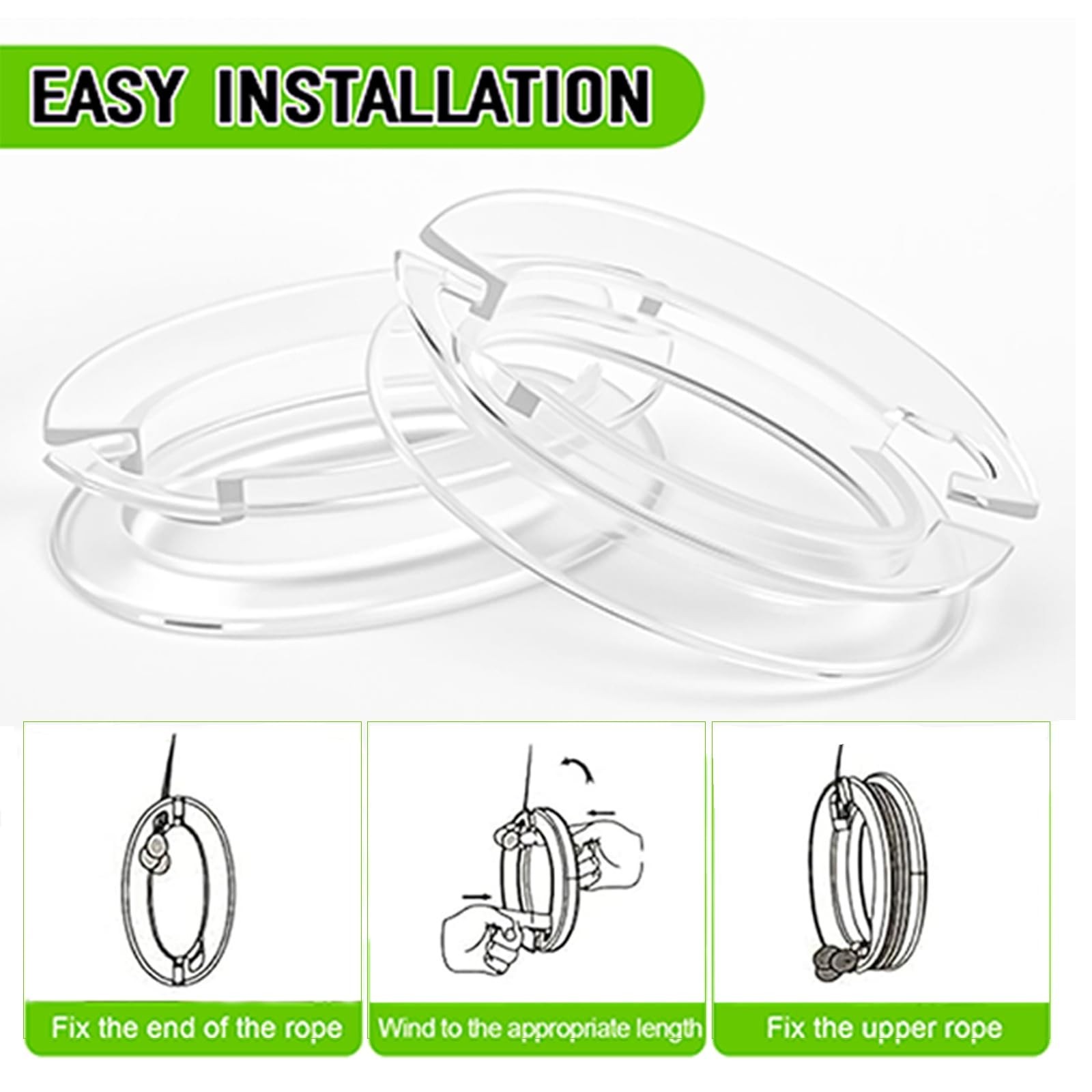 8 Pack Blind Cord Winder Safety Blind Cord Holder Clear Baby Proof Window Bli…