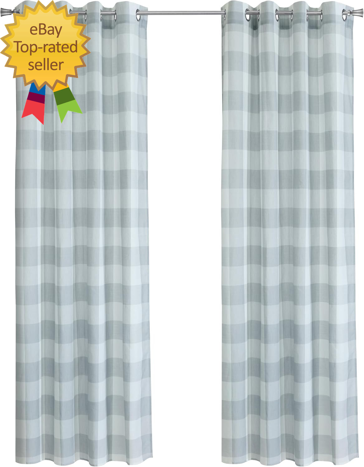 New for the Gianna Light Filtering Grommet Indoor Curtain 52 X 108 in Grey