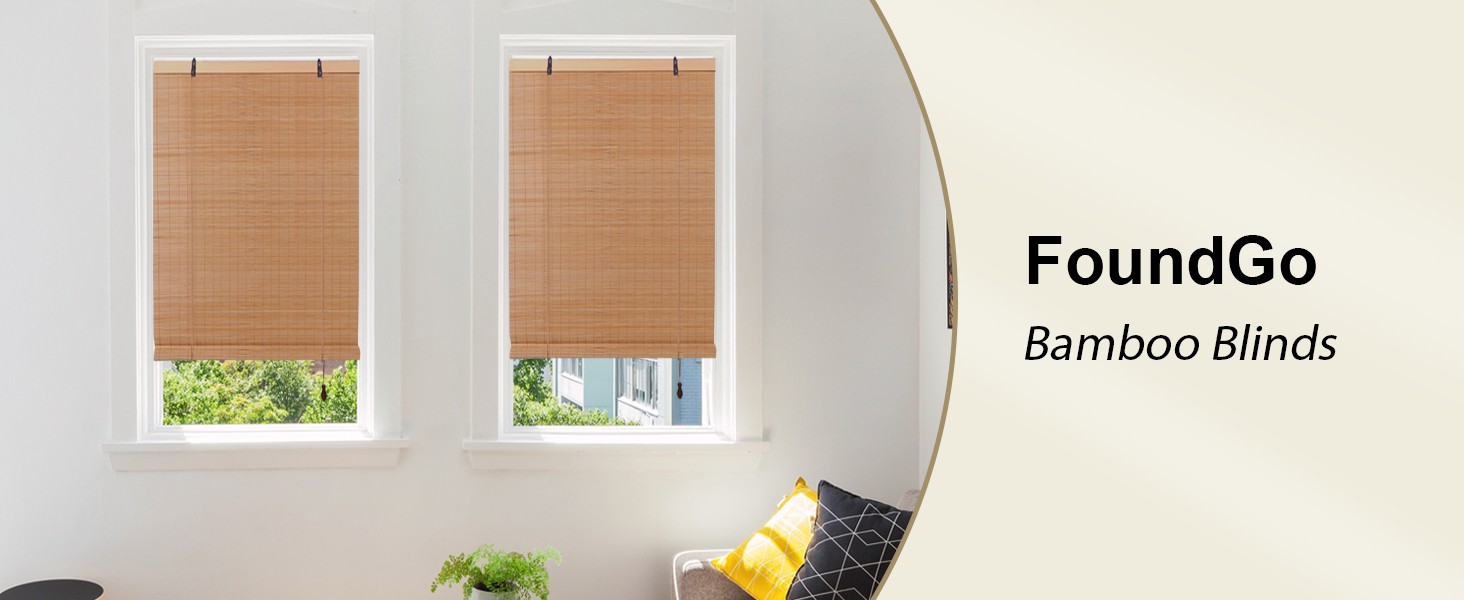 Retro Bamboo Blinds 72″ W x 72″ H Bamboo Roman Shades Light Filtering Roll Up