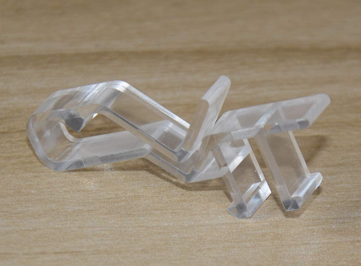 Hidden Channel Valance Clips 1-7/8Inch 10Pcs Clear Color for Faux and Real Wood