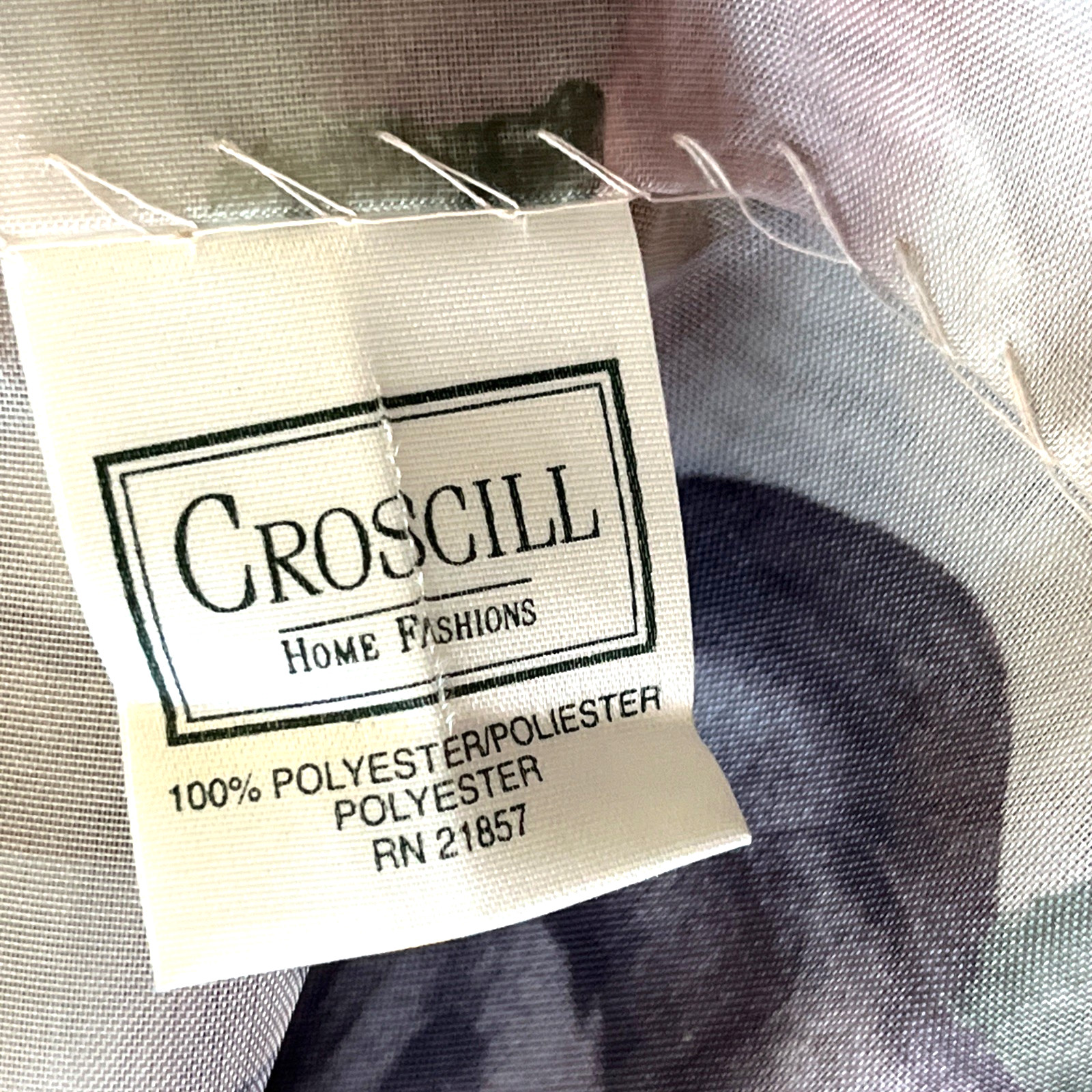 CROSCILL Chambord Cassis Rose Purple Floral 60″ x 260″ Semi Sheer DRAPERY SCARF