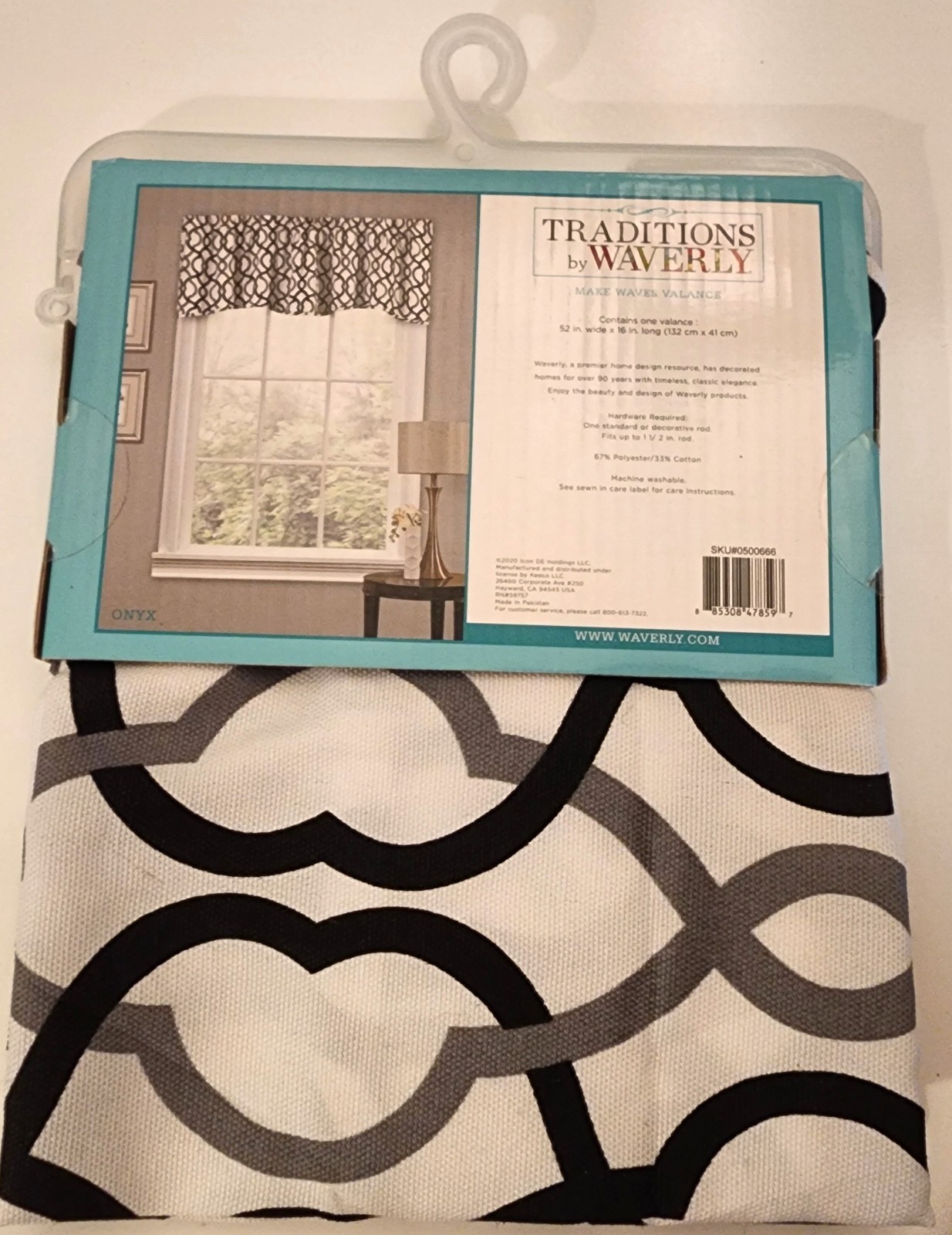 Traditions by Waverly “Make Waves” Valance 52″ Wide x 16″ Long New w/ Tags