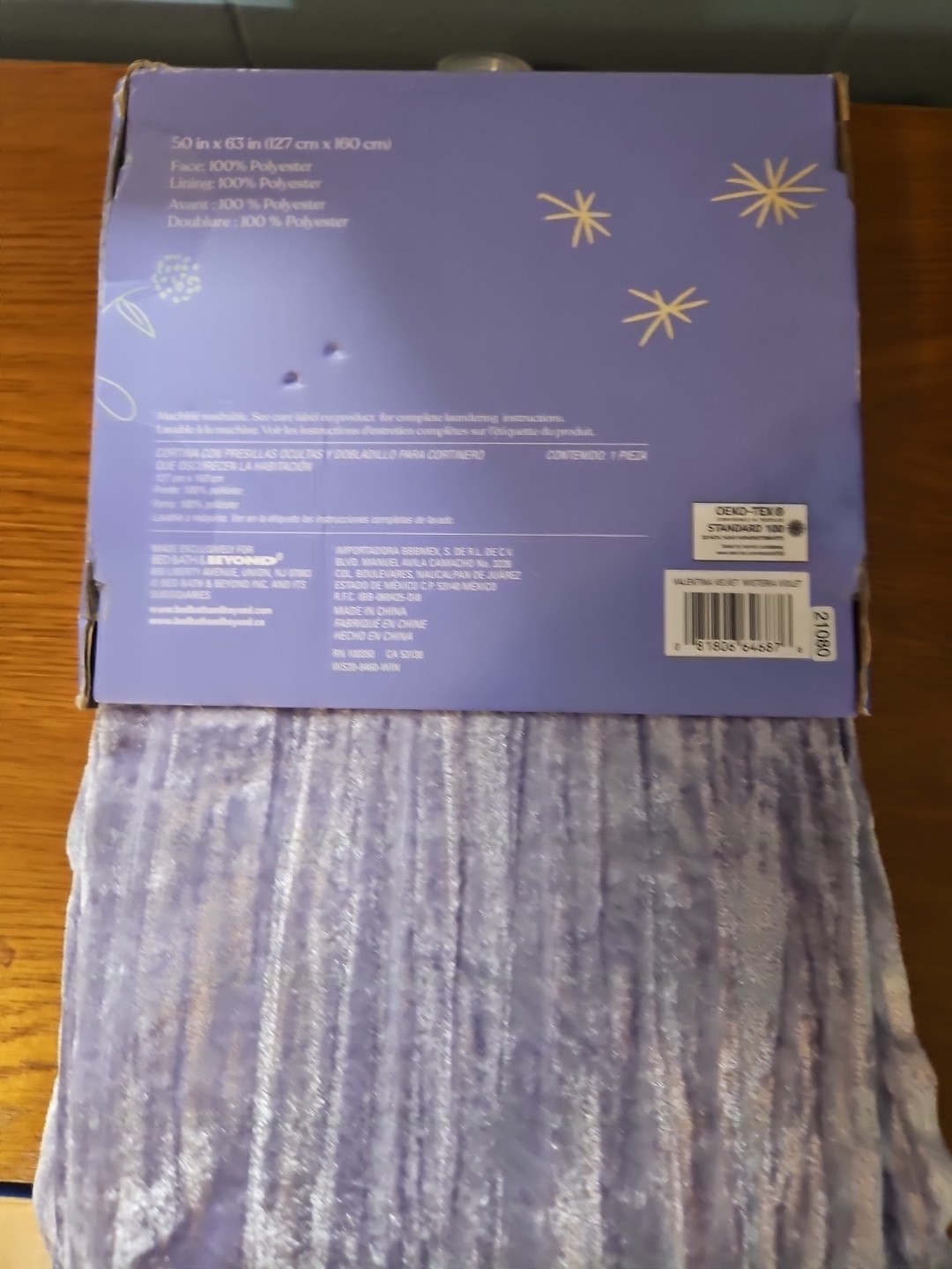 Valentina Velvet Rod Pocket Back Tab Panel Room Darkening 50 in x…