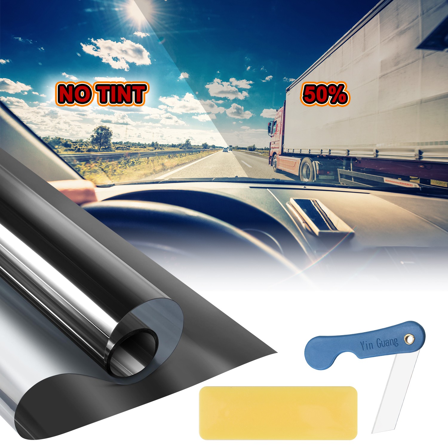 20″ x 10FT/20FT Car Window Tint Film Roll – 5-50% VLT for Car, Home & Office USA