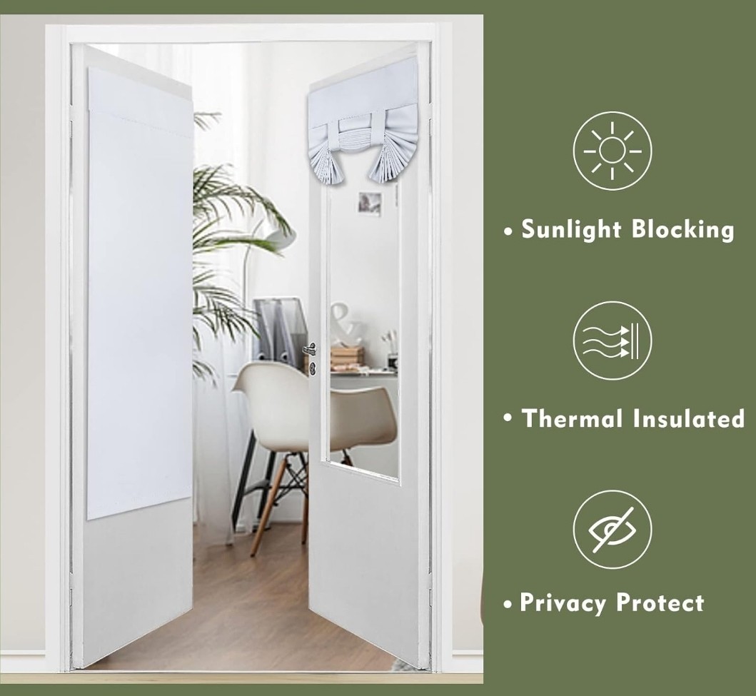 PI Blackout Curtain, 1 Panel, W26XL68, White, Thermal Insulated, for…