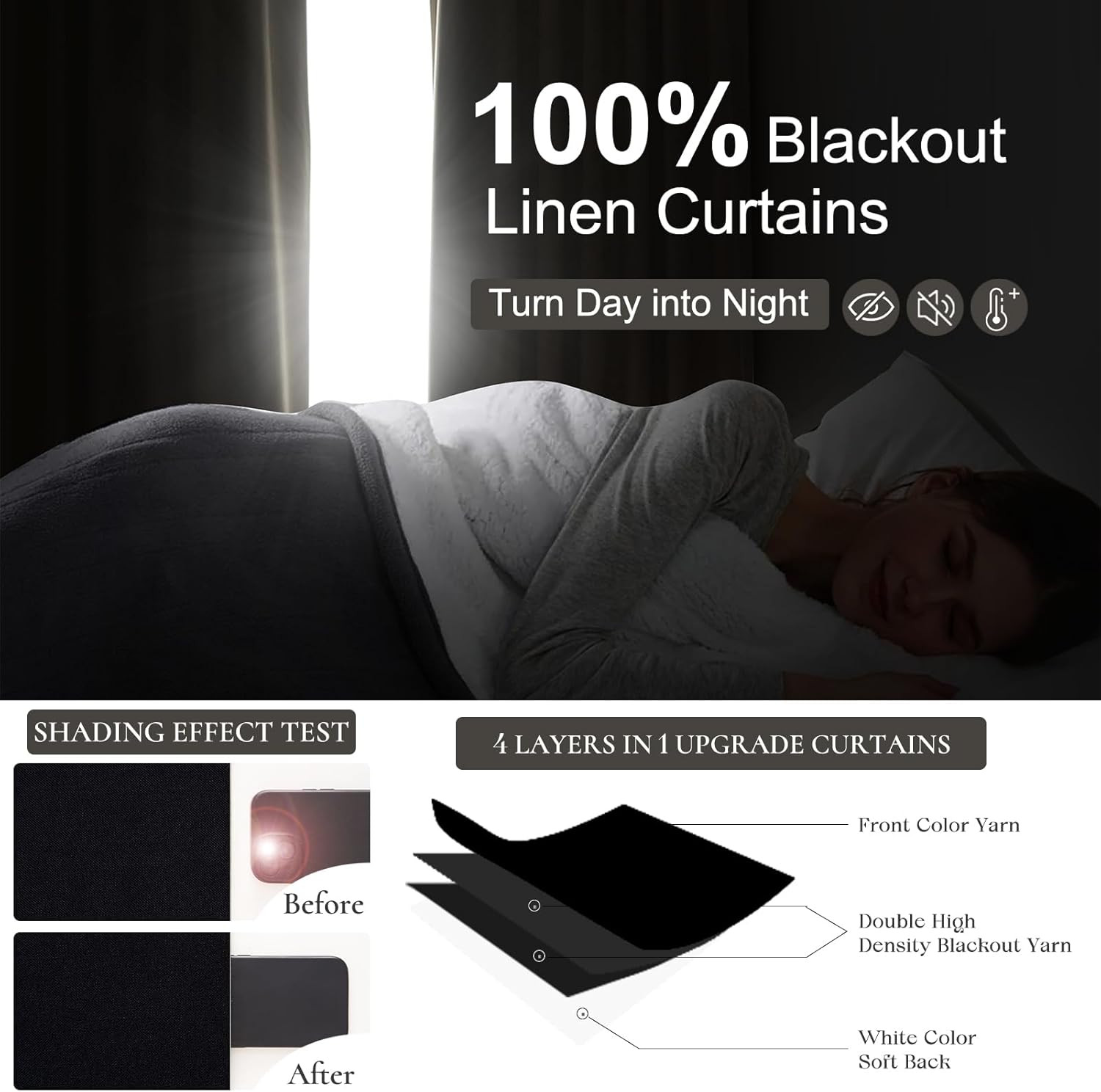 Luxury 120″ Blackout Curtains for Sliding Doors – 2 Panel Set