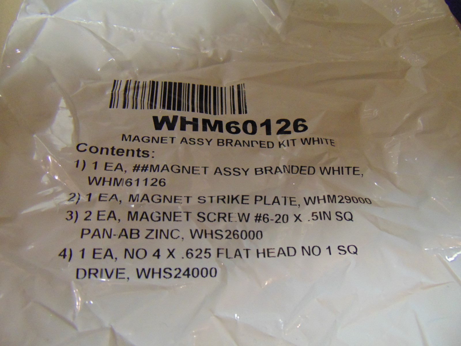Hunter Douglas magnet assembly branded kit white whm60126