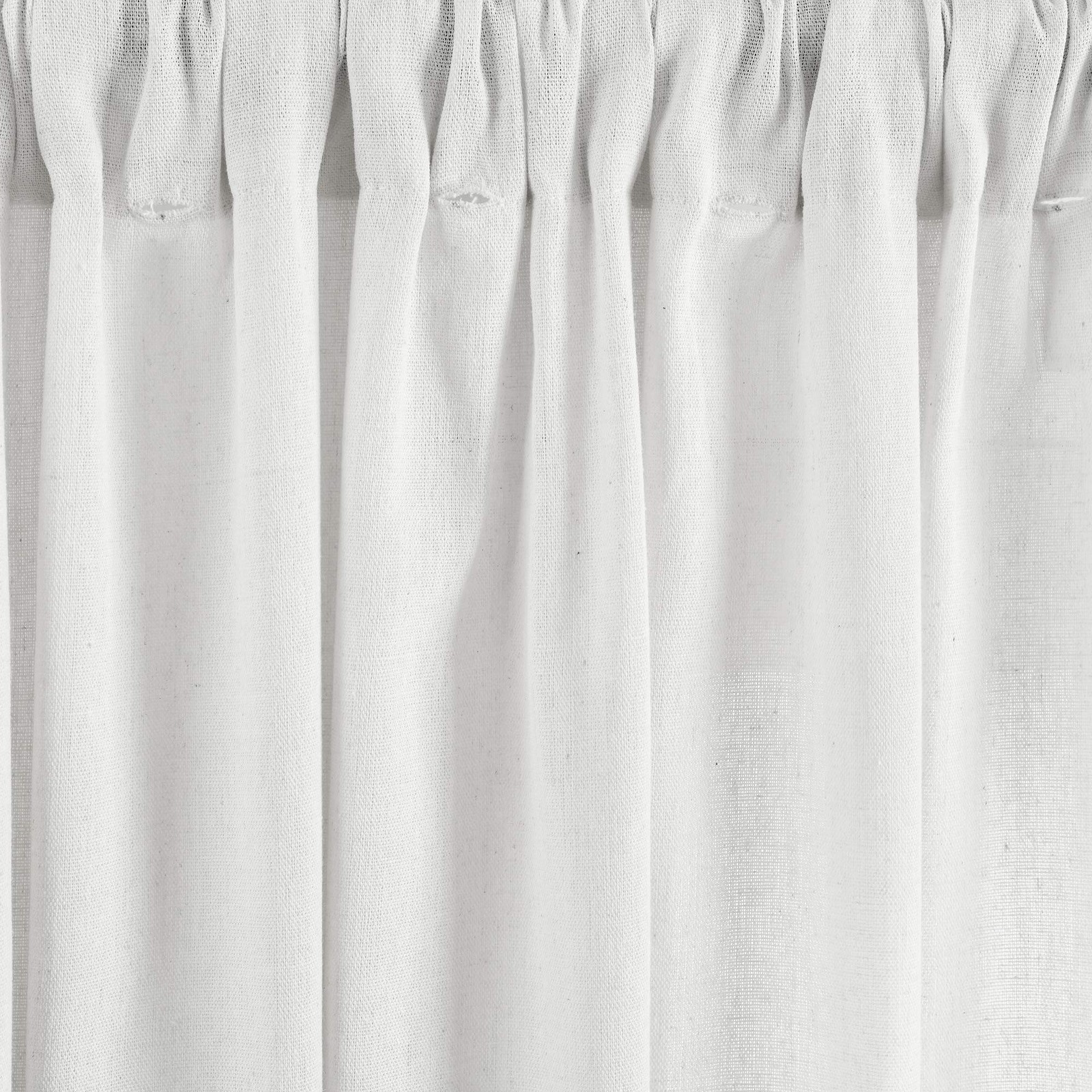 Elegant Off White Faux Linen Curtain 52×95 with Pom Poms for Home Decor