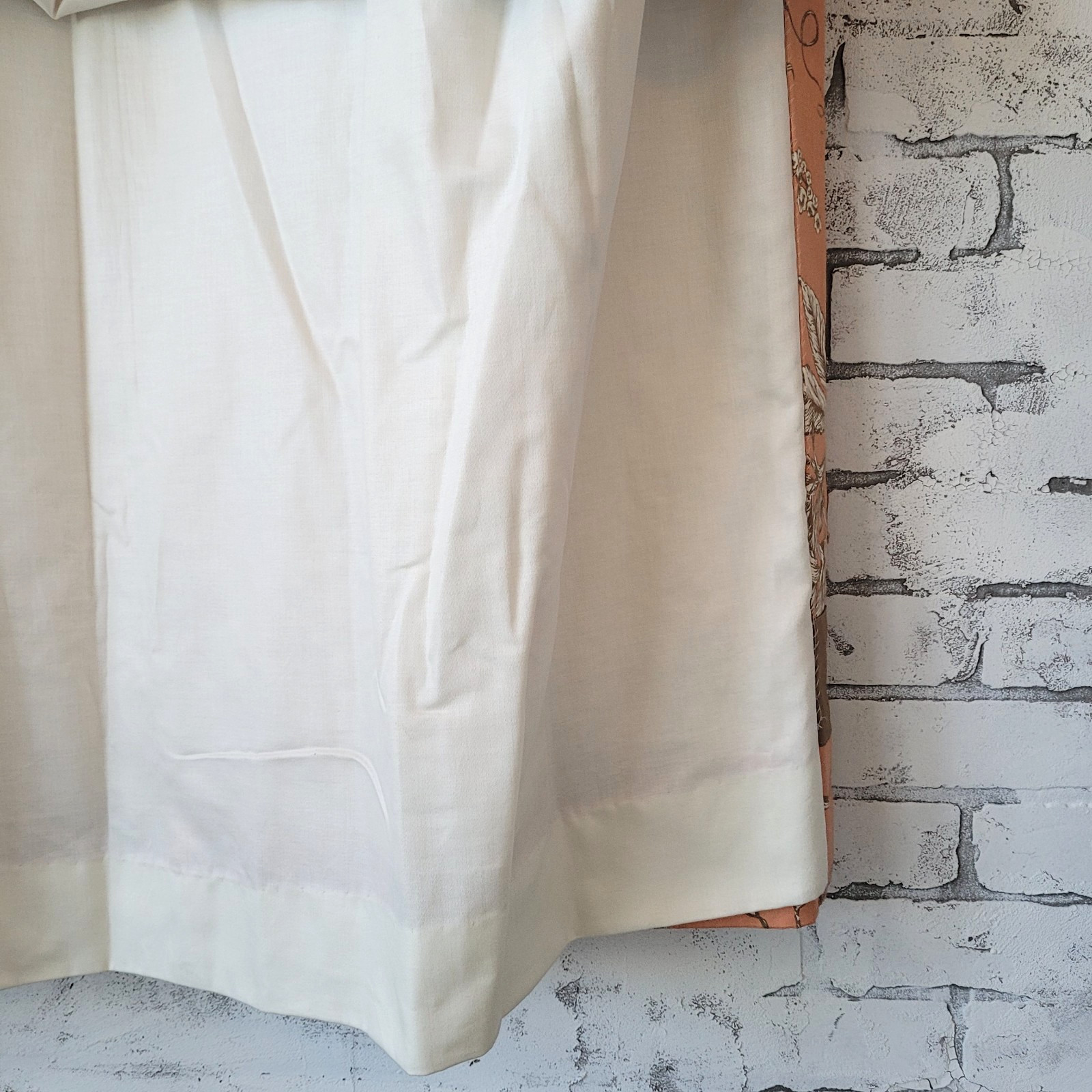 Custom Curtain 2 Panels Lined 107″ Long Drapery P Kaufmann Floradora 100% Cotton