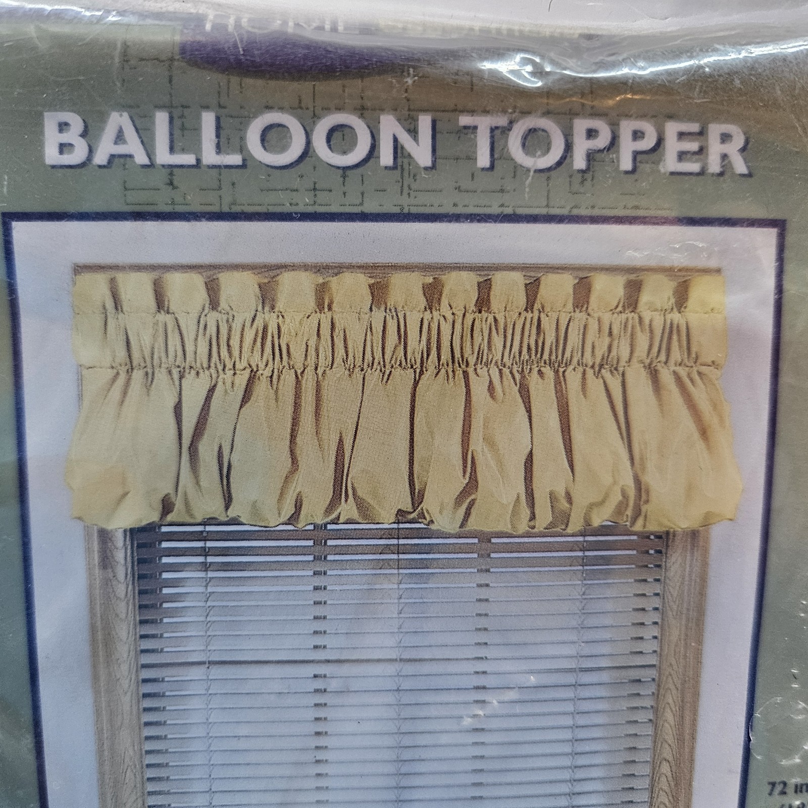 Vintage Kmart Ballon Topper Valance Yellow 72” X 15” NEW Unopened Made in USA