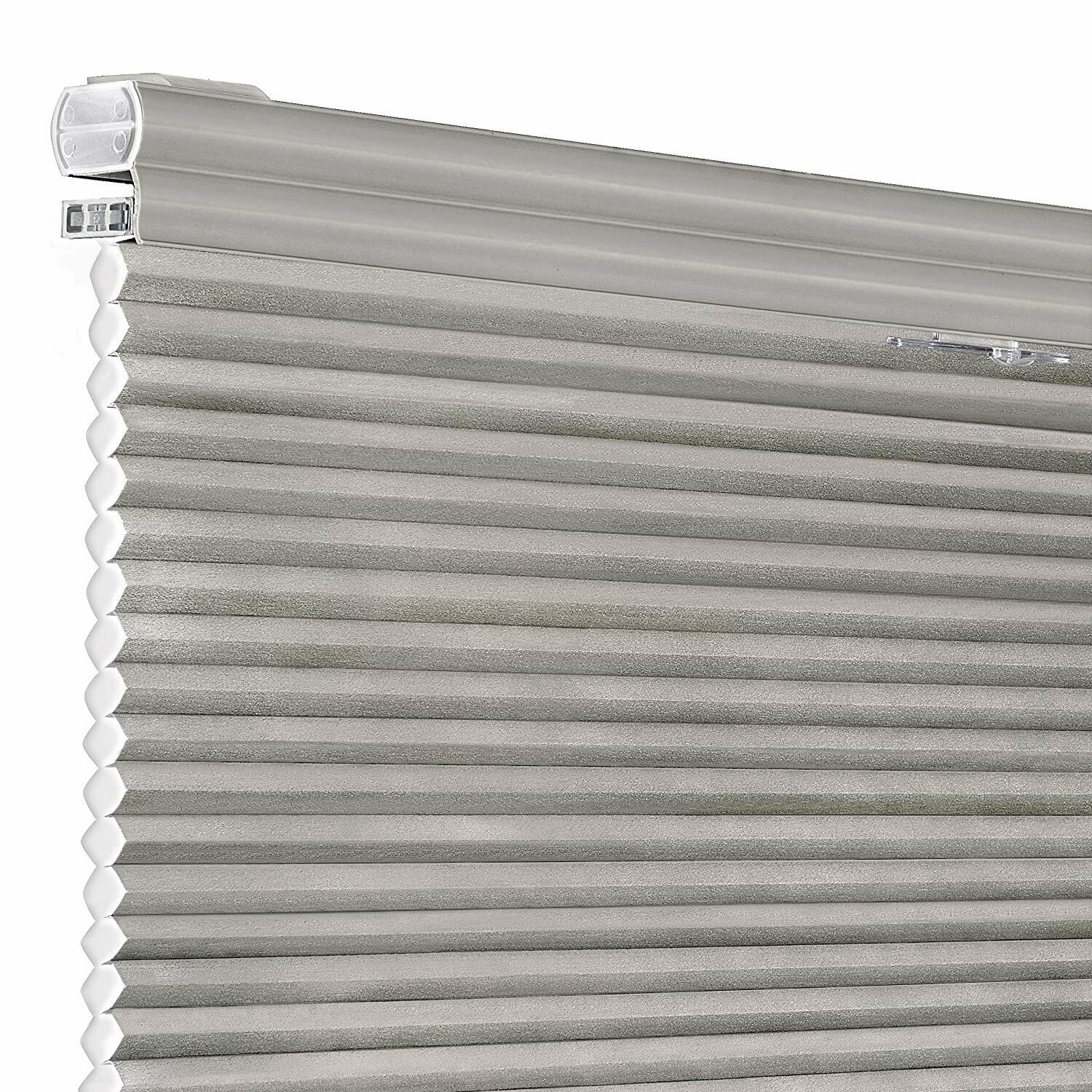 Dove Gray Cordless Cellular Top-Down Bottom Up Honeycomb Pleated Window Shades