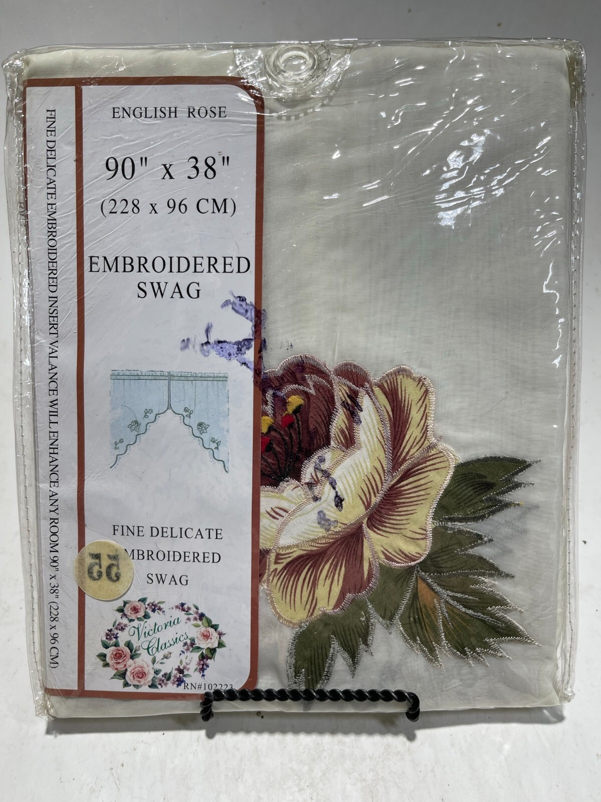 Victoria Classics Embroidered Swag “English Rose” 90” X 38”