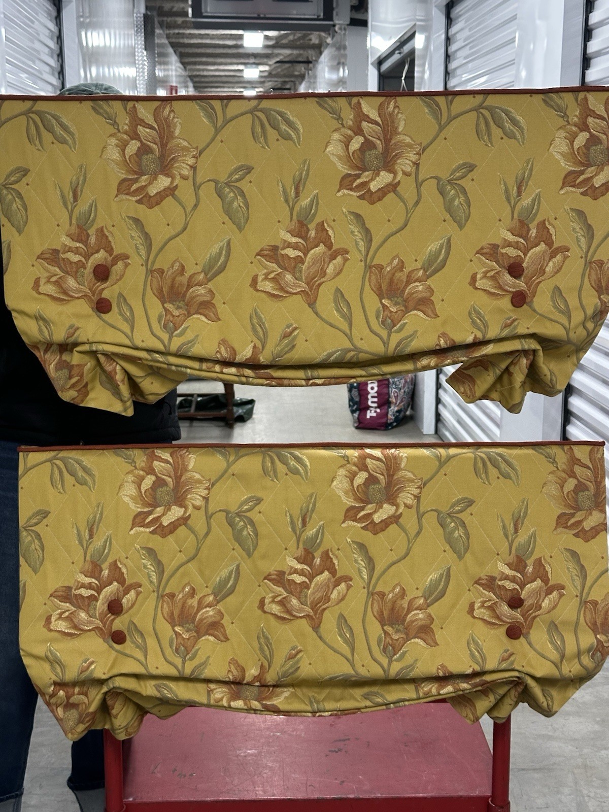 2 Custom Window Treatment Valance Cornices Gold Green Rust
