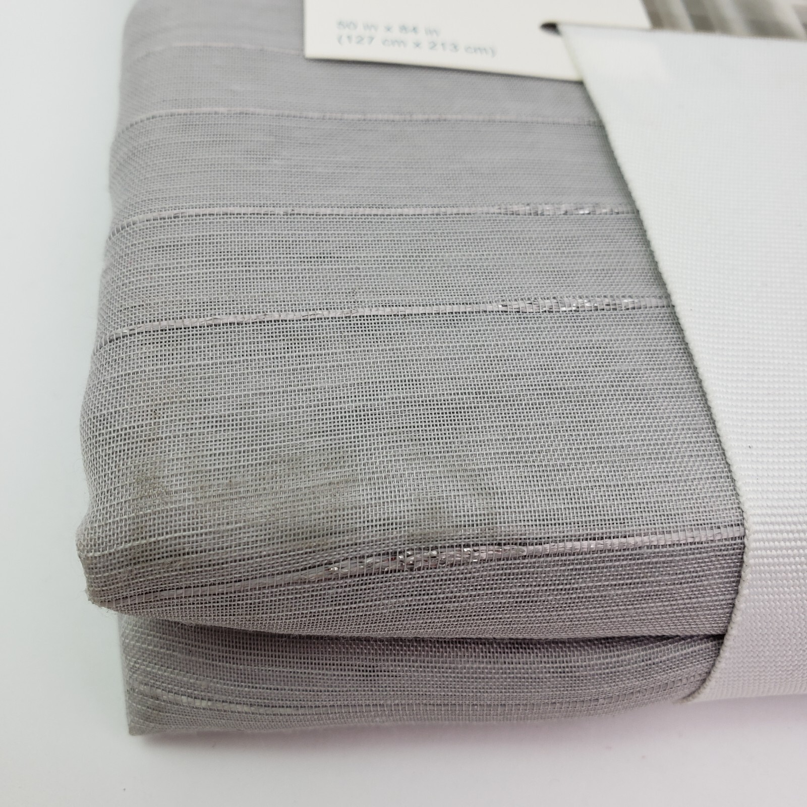 HD Designs Hailey Grey 50 in x 84 in One Panel Sheer Curtain 7202-G