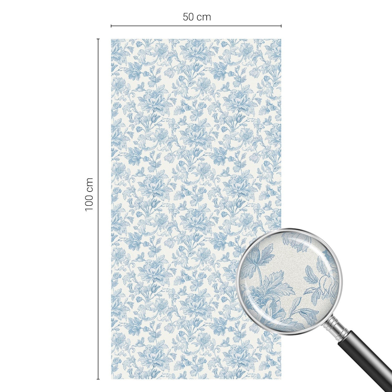 Self Adhesive Frosted Glass Sticker Easy to Apply Floral Pattern Art