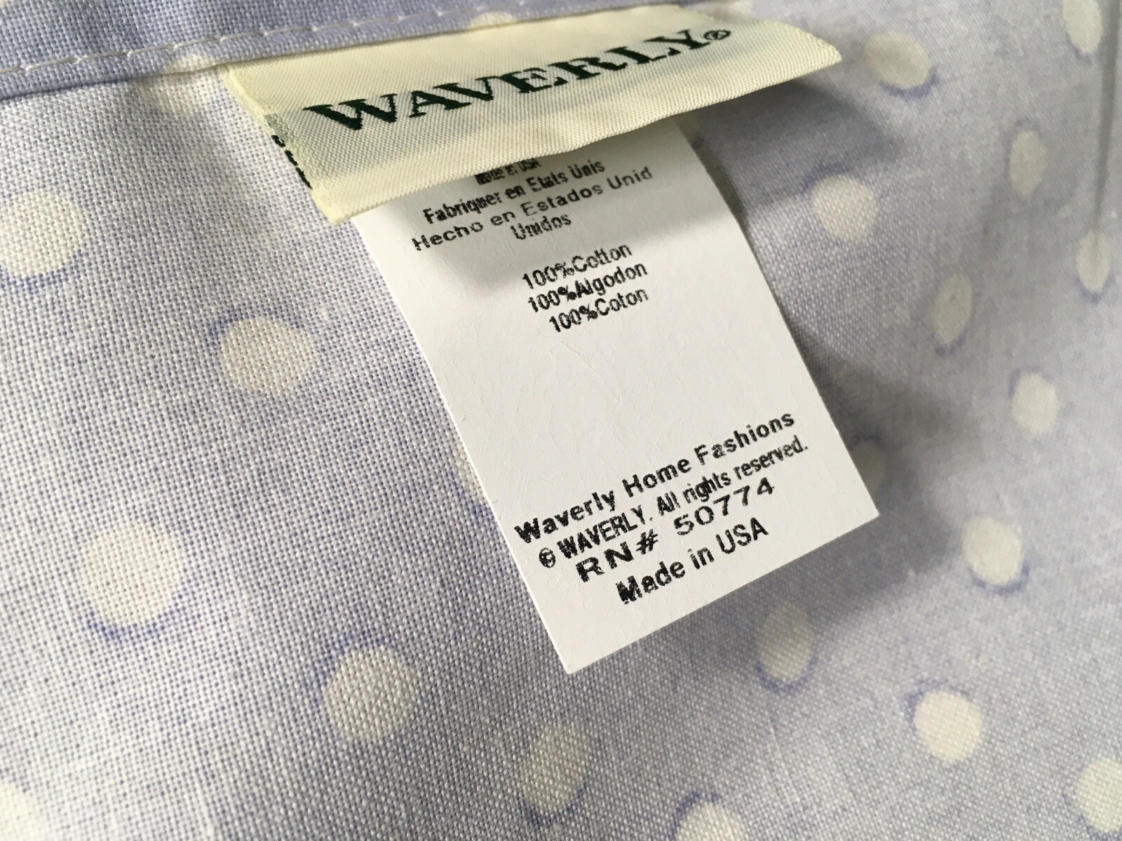 Waverly Valance Blossom Hill Hydrangea Yellow Blue Valance Dots 76 x 17 Cottage