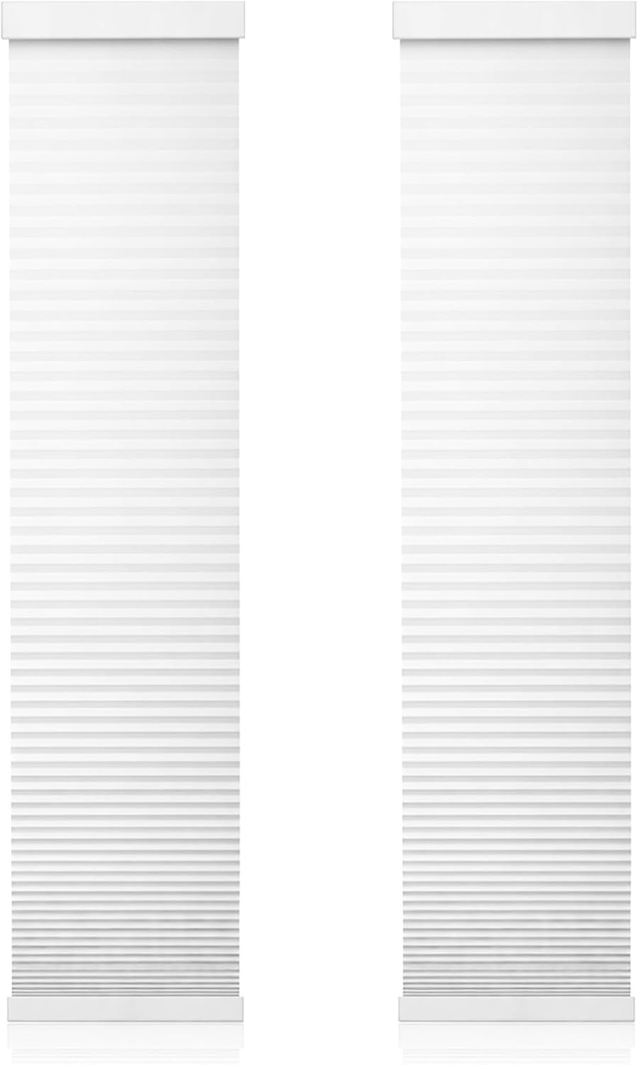 2 Pcs Cordless Light Filtering Sidelight Blinds Cellular Shades 8.5″ W x 72″ H